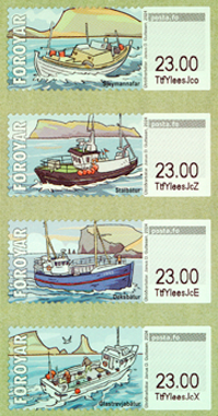 Faroe Islands Denmark 2024 Coastal Fishing Vessels ships set of 4 stamps MNH
