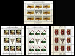 Russia 1997 Art State Russian Museum 100 ann Painting Set of 4 sheetlets with labels MNH