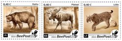Finland Estonia Lithuania 2023 Forest animals Bear Elk Lynx Beepost definitives set of 3 stamps MNH