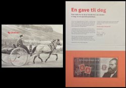 Norway Norwegen Norvège 2022 Posthorn definitives 150 ann block with SPECIMEN overprint in special booklet
