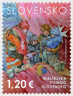 Slovakia 2023 Help for Ukraine Joint Issue with Sovereign Military Order of Malta stamp mint