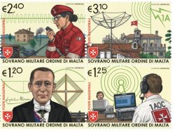 SMOM Order of Malta 2023 Ham radio between culture and service Marconi set of 4 stamps MNH