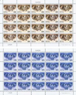 Belorussia Belarus Weissrussland 2004 Europa CEPT Holidays Mushrooms Fishing set of 2 sheetlets mint