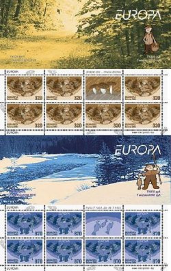 Belorussia Belarus Weissrussland 2004 Europa CEPT Holidays Mushrooms Fishing set of 2 limited edition booklets MNH