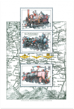 Slovakia 2022 The 150th Ann of Putting the Košice–Bohumín Railway into Operation joint issue with Czech Rebublic block MNH