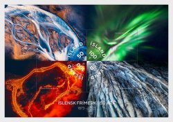 Iceland Island Istande 2023 150 year anniversary of the Icelandic Stamps set of 4 stamps in block MNH