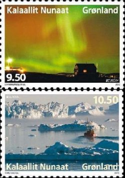 Greenland Grönland Groenland Denmark 2012 Europa CEPT Visit to Greenland set of 2 stamps MNH