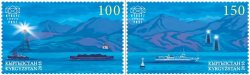 Kyrgyzstan 2018 Lighthouses of Issyk-Kul lake Ships KEP set of 2 stamps MNH