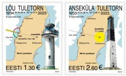Estonia Estland Estonie 2023 Lighthouses Saaremaa Lõu and Anseküla set of 2 stamps mint