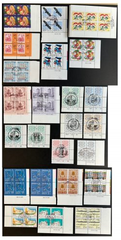 Estonia Estland Estonie 1991-9 The magic nineties set of 23 corner quarter blocks with imprints and booklet cancelled special offer