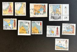 Estonia Estland Estonie 1991-09 Lighthouses of Estonia set of 10 cancelled stamps special offer