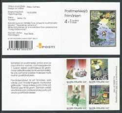 Finland Finnland Finlande 2000 Moomins Tove Jansson Posti set of 4 stamps in booklet MNH