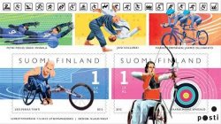 Finland Finnland Finlande 2012 London Summer Paralympic Games Olympic Games Olympics set of 2 stamps in block MNH