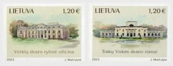 Lithuania Litauen Lituanie 2023 Lithuanian Estates Manor Houses set of 2 stamps mint