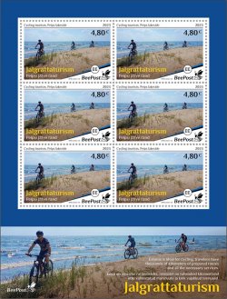 Estonia Estland Estonie 2023 Summer in Estonia Bicycle tourism Peipsi lake BeePost sheetlet mint