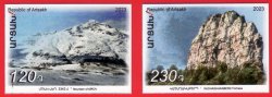 Mountain Karabakh Armenia Artsakh 2023 Landscapes Mountains and fortress set of 2 stamps MNH