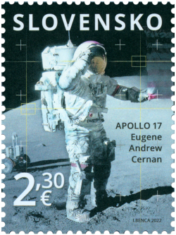 Slovakia 2022 The 50th Anniversary of the Apollo 17 Eugene Andrew Cernan stamp MNH