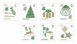 Guernsey Great Britain 2016 Merry Christmas and Happy New Year ! set of 7 stamps MNH