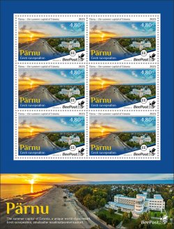 Estonia Estland Estonie 2023 Pärnu Summer capital of Estonia BeePost sheetlet mint