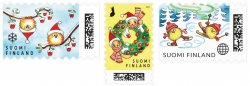 Finland Finnland Finlande 2023 Merry Christmas and Happy New Year ! Set of 3 stamps MNH