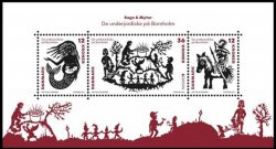Denmark Danemark Danmark 2022 Europa CEPT Stories & Myths set of 3 stamps in block MNH