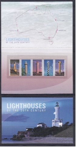 Australia Australie Australien 2006 Lighthoses special booklet with set of 5 stamps in strip MNH