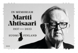 Finland Finnland Finlande 2023 Martti Ahtisaari In Memoriam President Nobel laureate stamp MNH