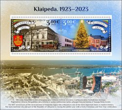 Lithuania Litauen Lituanie 2023 Christmas in Klaipeda Tramway Port BeePost block MNH