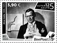 Finland Finnland Finlande 2023 Alvar Aalto architect designer 125 ann BeePost stamp MNH