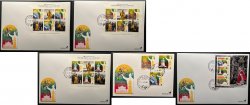 Lithuania Litauen Lituanie 2023 Pope John Paul II's visit to Lithuania 30 ann BeePost super full set FDC's
