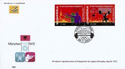 Albania Albanie 2023 Munich Olympics 1972-2022 50 ann legendary Olympic games FDC