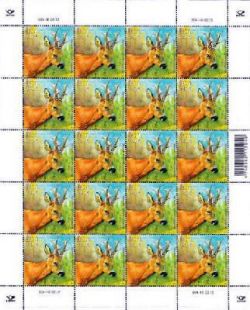 Estonia. Reindeer (capreolus capreolus). Sheetlet 20st