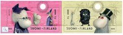 Finland Finlande Finnland 2015 Europa CEPT vintage toys moomin trolls strip of 2 stamps MNH
