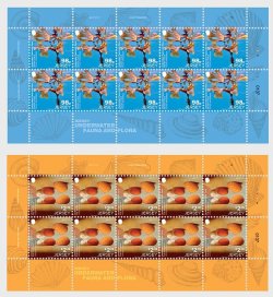 Jersey UK Great Britain 2024 Europa CEPT Underwater Fauna and Flora set of 2 sheetlets MNH
