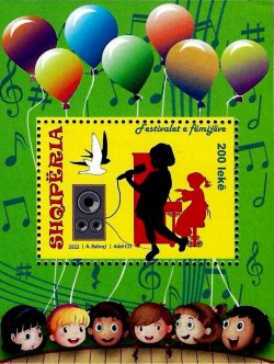 Albania Albanie 2023 Children music festival block MNH