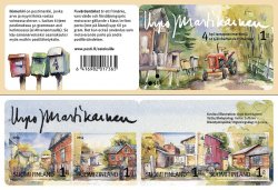 Finland Finnland Finlande 2014 Autumn in old wooden towns set of 4 stamps in booklet MNH