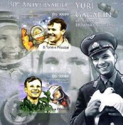 Sao Tome and Principe 2011 50 years the first manned flight into space Yuri Gagarin block imperforated