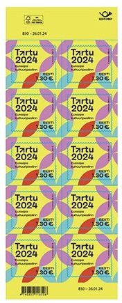 Estonia Estland Estonie 2024 European Capital of Culture Tartu Omniva sheetlet MNH