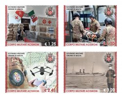 SMOM Order of Malta 2023 Military Corps Italian Knights of the Order of Malta set of 4 stamps MNH