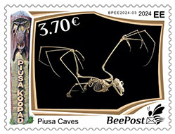Estonia Estland Estonie 2024 Visit Estonia Piusa caves Bats Geology BeePost stamp MNH