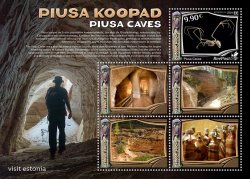 Estonia Estland Estonie 2024 Visit Estonia Piusa caves Bats Geology BeePost block MNH
