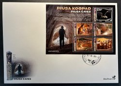 Estonia Estland Estonie 2024 Visit Estonia Piusa caves Bats Geology BeePost FDC block