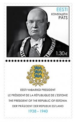 Estonia Estland 2024 Konstantin Päts President 150 ann Omniva stamp with label MNH