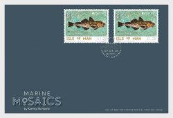 Isle of Man IOM Great Britain 2024 Europa CEPT Fishes Marine Mosaics Europa stamp only FDC