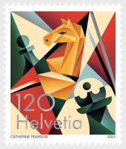 Switzerland Suisse Schweiz 2024 100 Years International Chess Federation stamp MNH