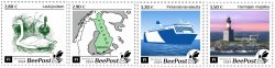 Finland Finnland Finlande 2024 Definitives Birds Map Ship Lighthouse BeePost set of 4 stamps MNH