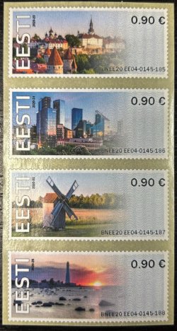 Estonia Estland Estonie 2020 Visit to Estonia views architecture lighthouse windmill set of 4 stamps MNH