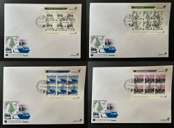 Finland Finnland Finlande 2024 Definitives bird map ship lighthouse BeePost sheetlet's set FDC