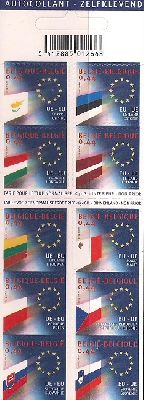 Belgium Belgique Belgien 2004 Accession of 10 new countries to the EU Flags block / booklet MNH