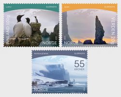 Norway Norvege Norwegen 2024 Polar Motifs Bear Island Birds Arctic set of 3 stamps MNH